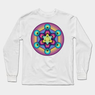 Metatron's Cube Merkaba Long Sleeve T-Shirt